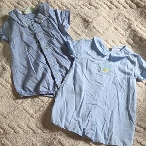 Light Blue Peter Pan Collar Top - Pack of 2